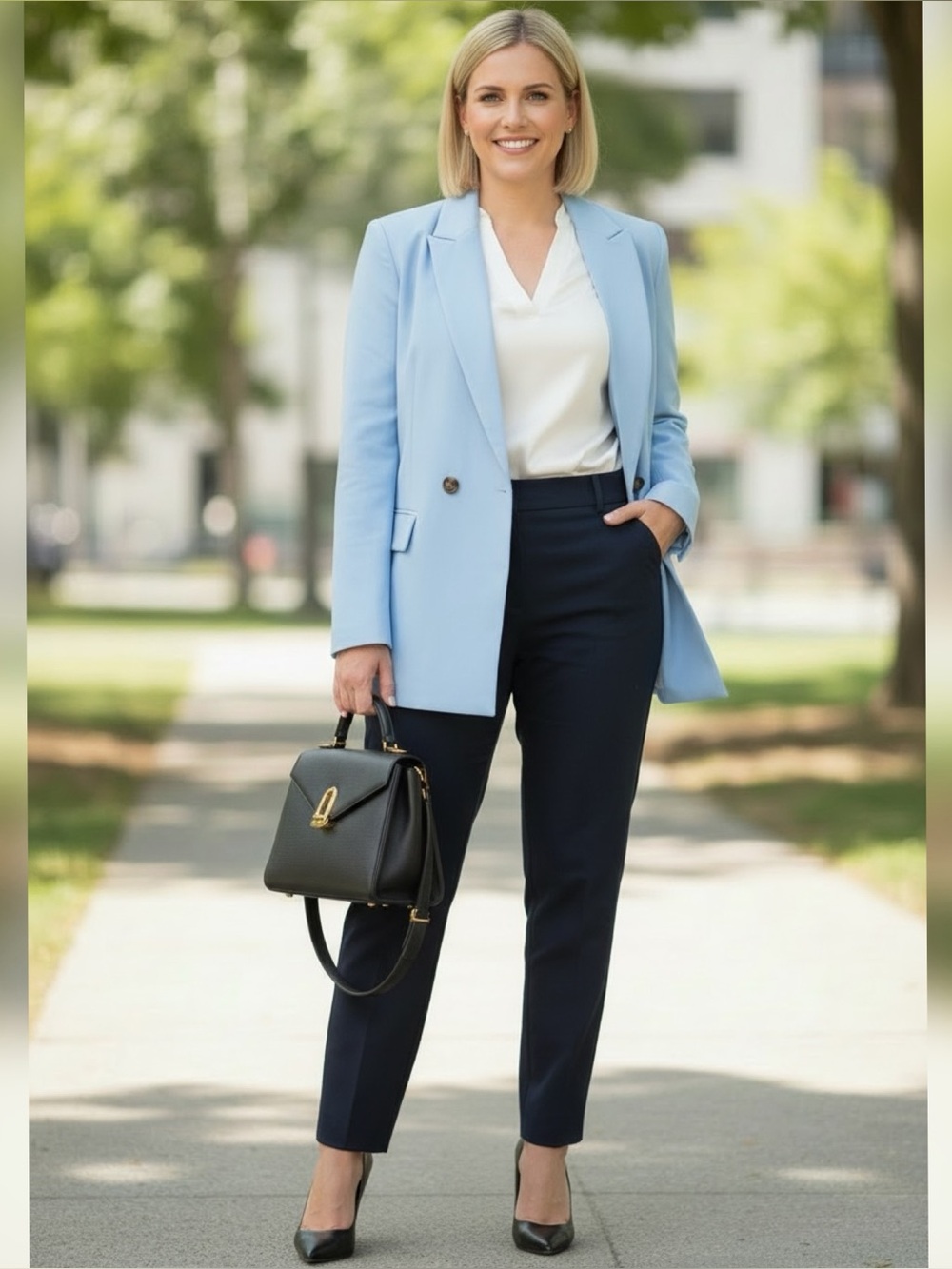 Eloquii Light Blue Blazer